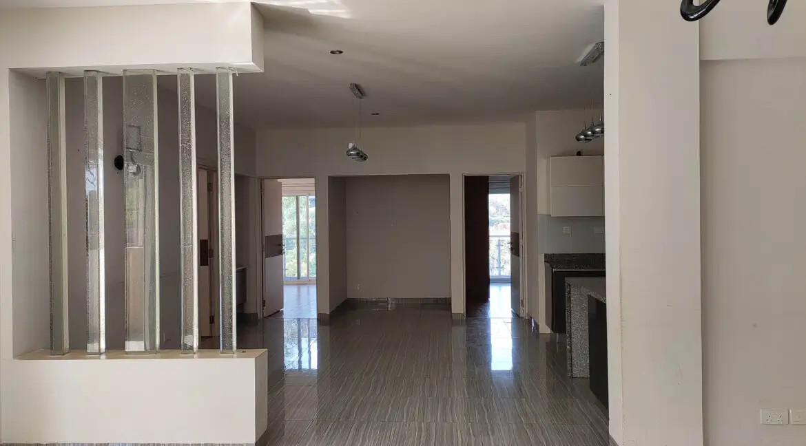 Open-plan living and kitchen area with modern finishes