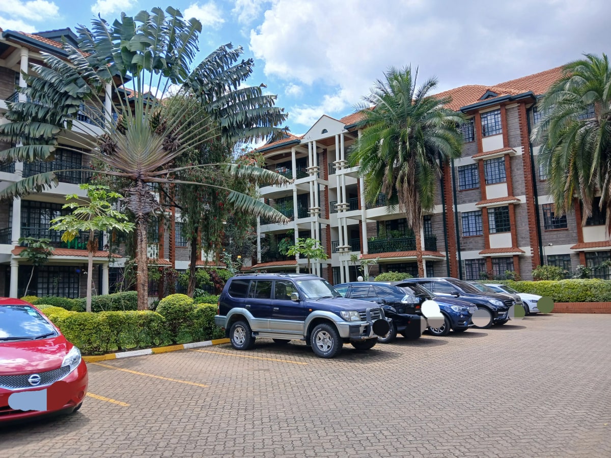 Multi-unit residential complex with dedicated paved parking area