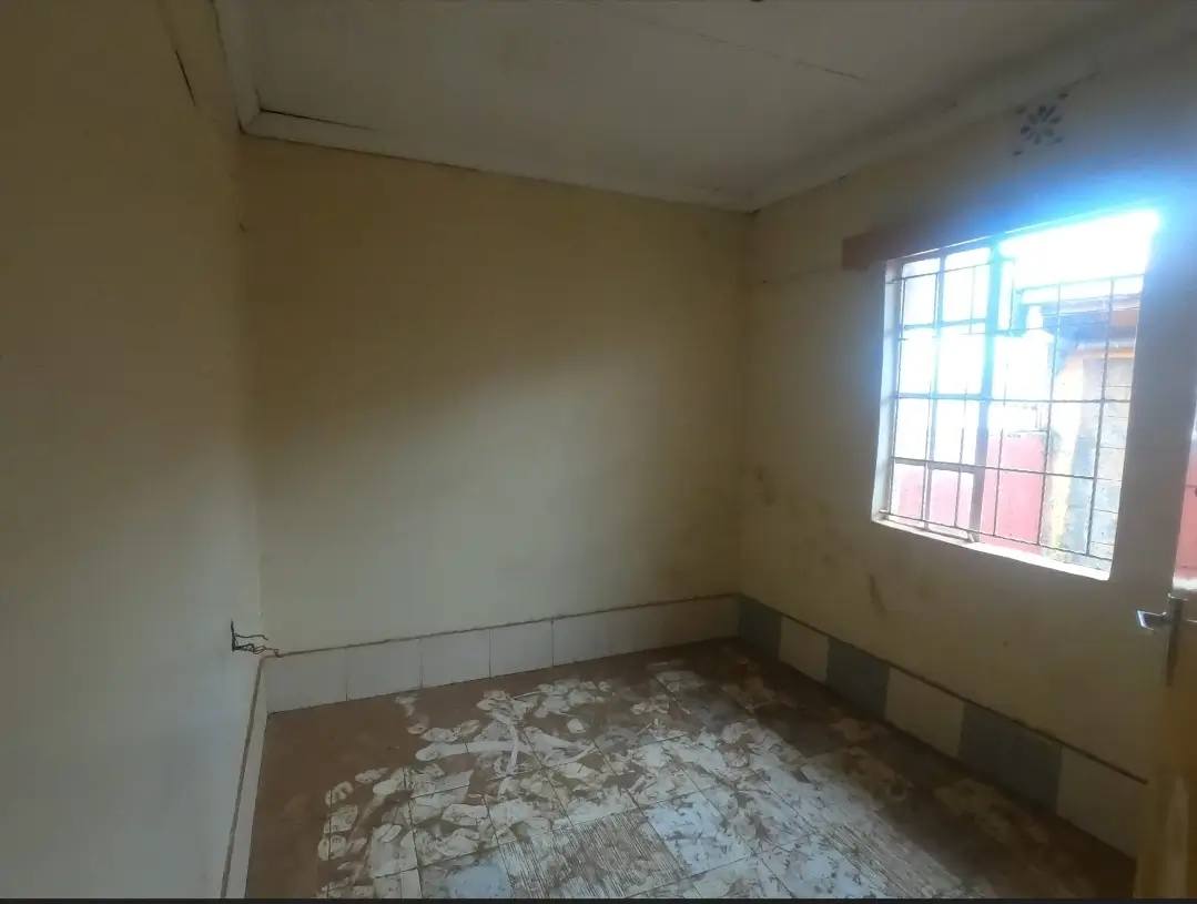 Bare bedroom with natural light from large window