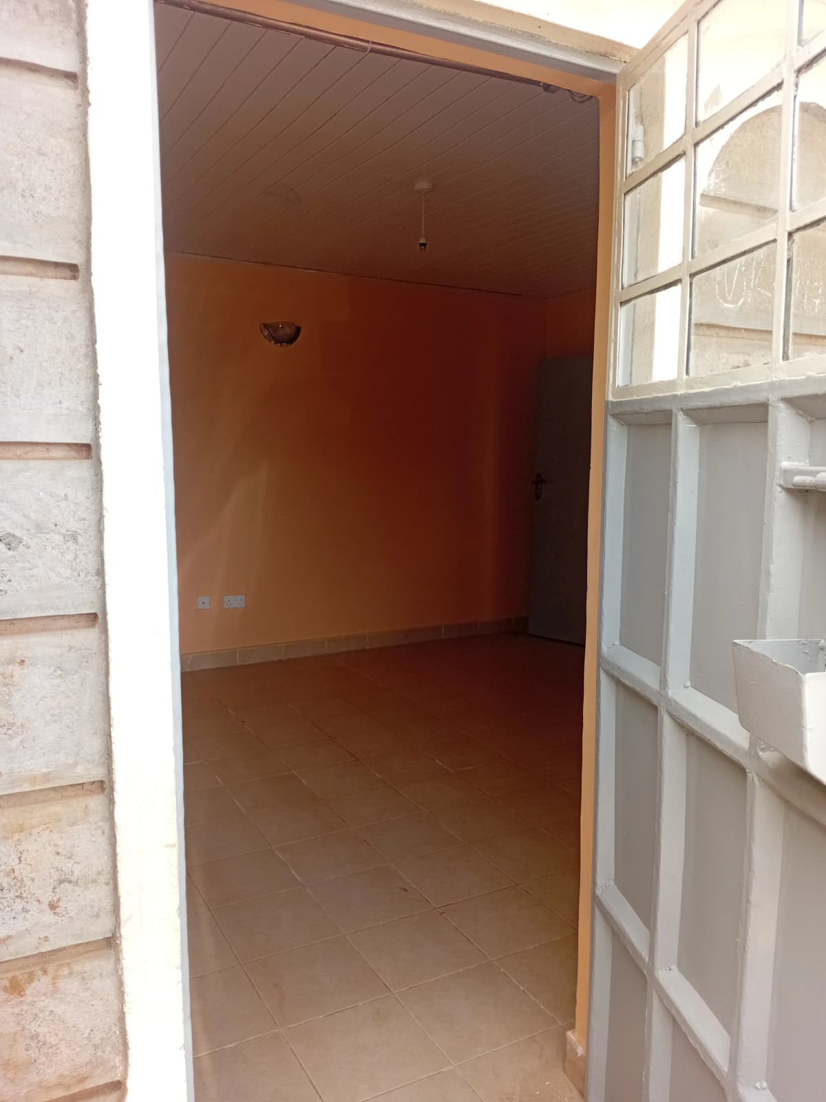 Empty room under construction with bare walls